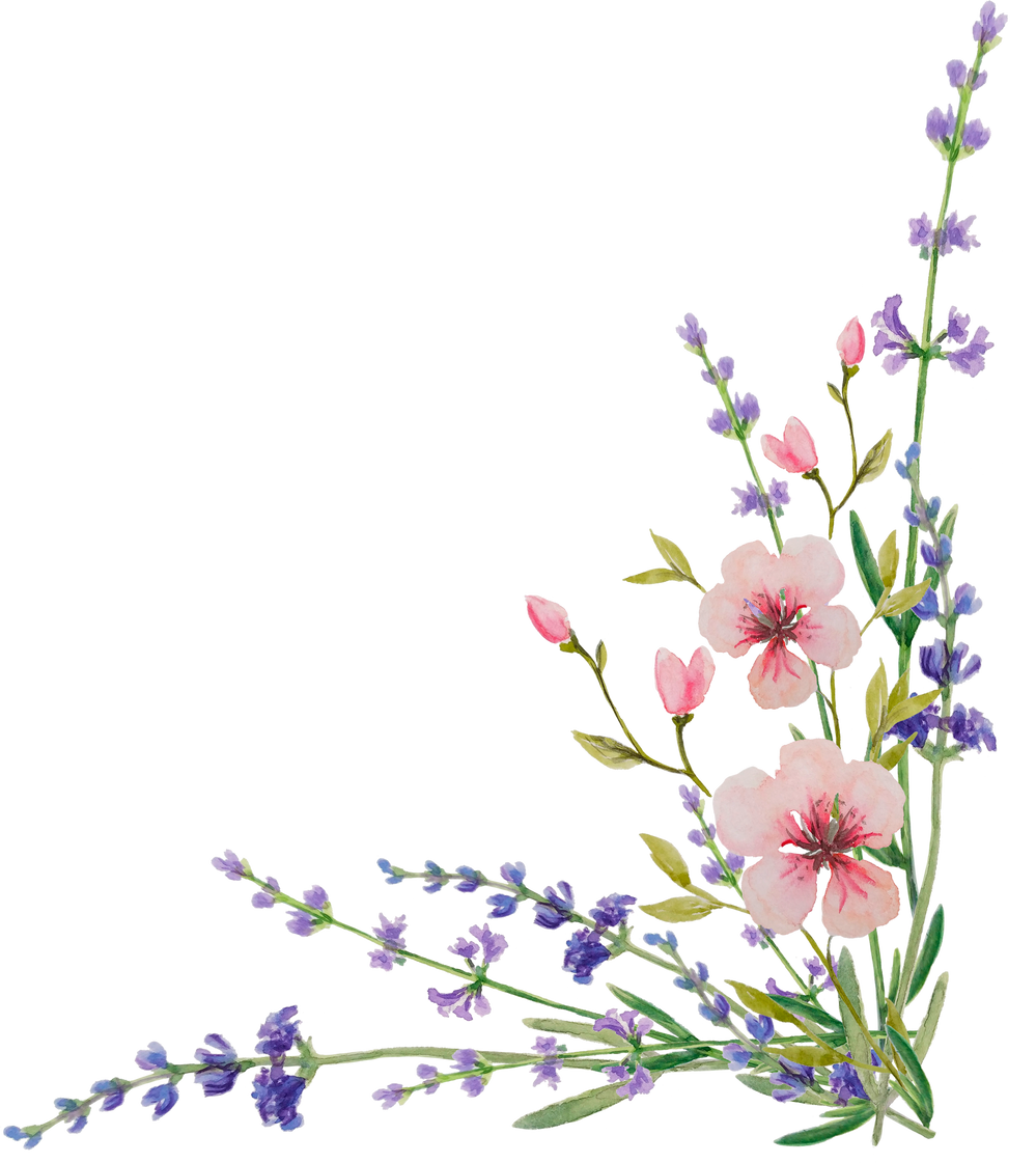 Watercolor flower bouquet.