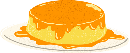Stylized Warm Leche Flan